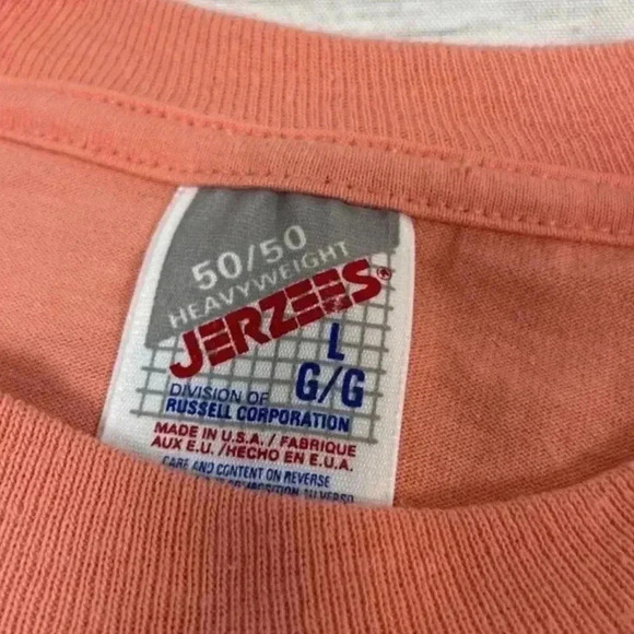 Endless Summer Beach Vintage 90’s T Shirt Sandcastle Sun Sailboat Peach size L - Picture 9 of 12